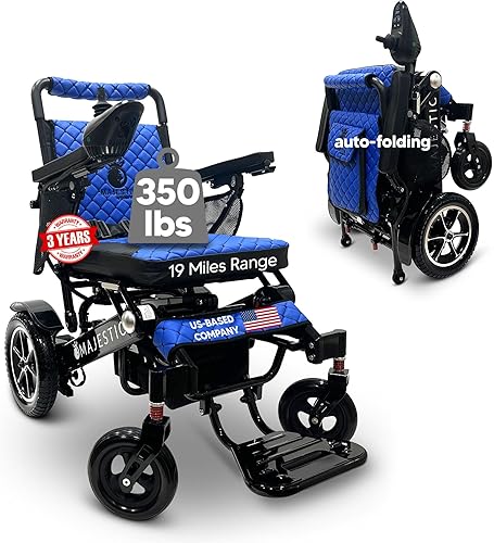 Miniatura 45 de Majestic - Sillas de ruedas eléctricas para adultos, capacidad de 350 libras, alcance de hasta 13 millas, con base en EE. UU., silla de ruedas