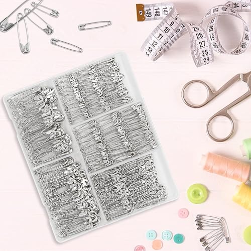 Miniatura 5 de WISYOK Pasadores de seguridad, paquete de 480 pasadores de seguridad surtidos, pequeños pasadores de seguridad, pasadores de seguridad a granel,