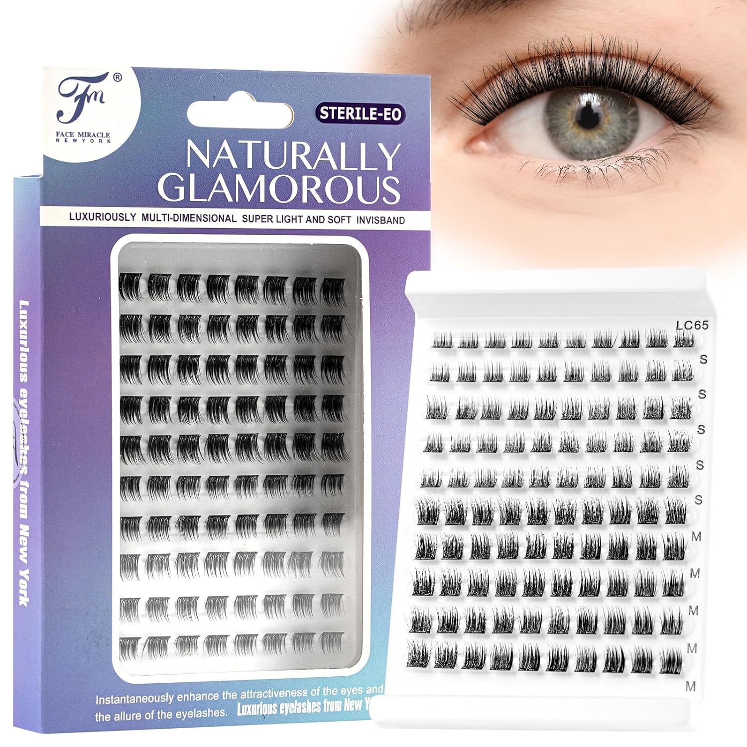 Self Adhesive Eyelashes Natural Lash Clusters Pre-glued Eyelash Extensions Cluster Individual Lashes 8-10mm