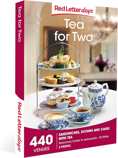 Red Letter Days Tea for Two Gift Voucher  440 delightful afternoon tea experiences for two people