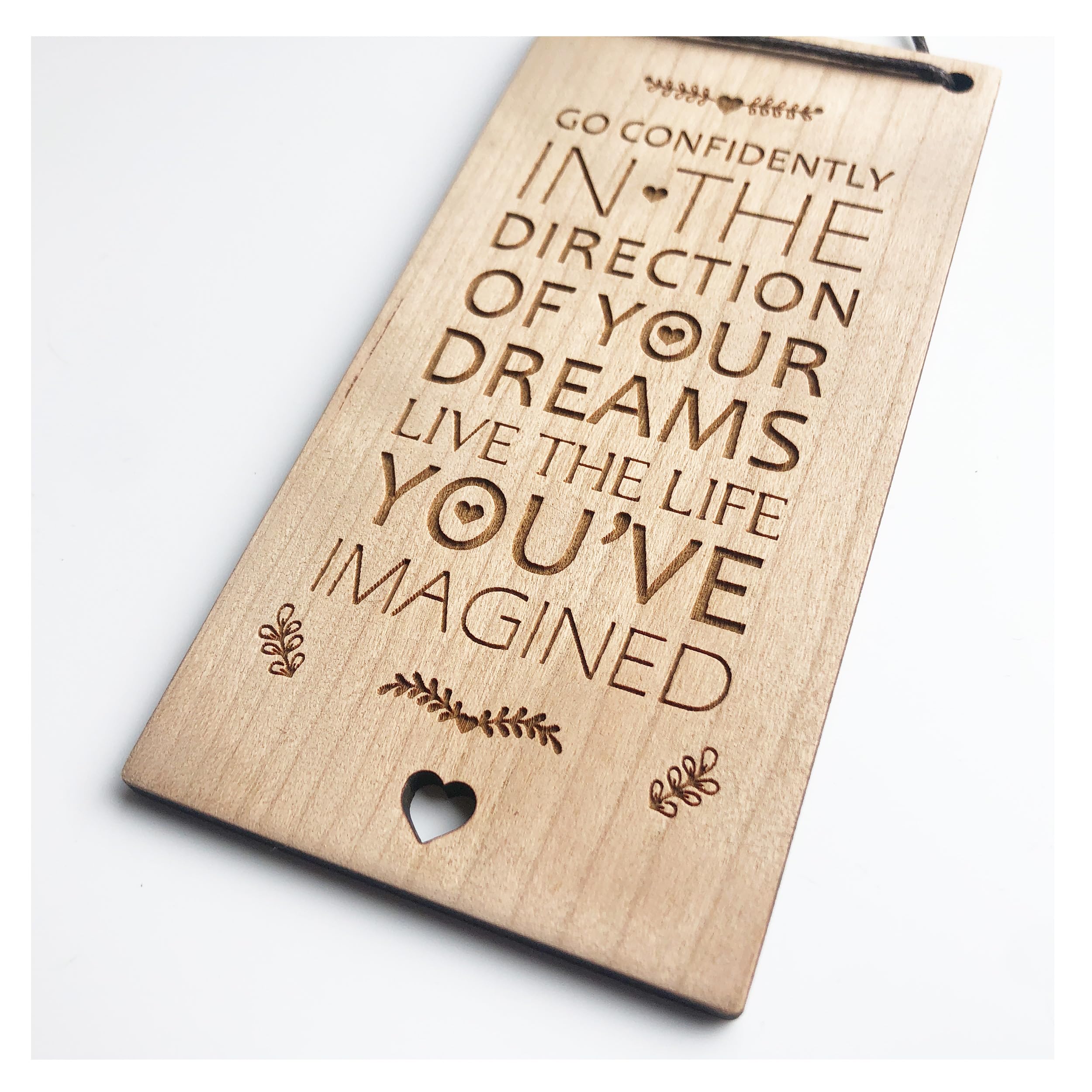Lovethis** Go Confidently Best Friend Sentiments Wooden Plaques - Cute Quotes And Sayings To Make Your Day Better (Go Confidently)