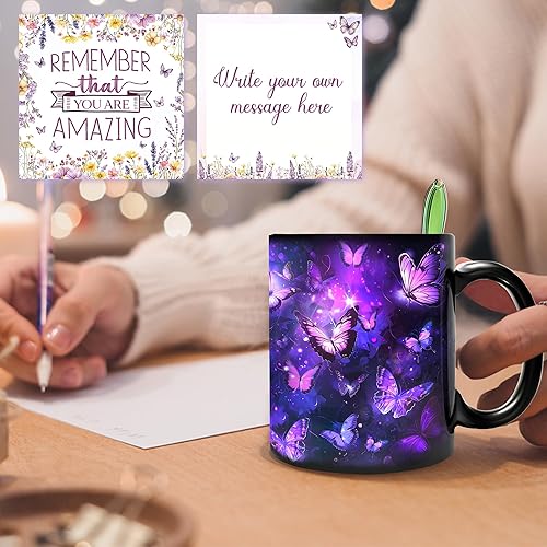 Vista 65 de Hyturtle Taza de café personalizada de mariposa para niñas y mujeres, regalos de cumpleaños y Navidad para amantes de las mariposas, regalo
