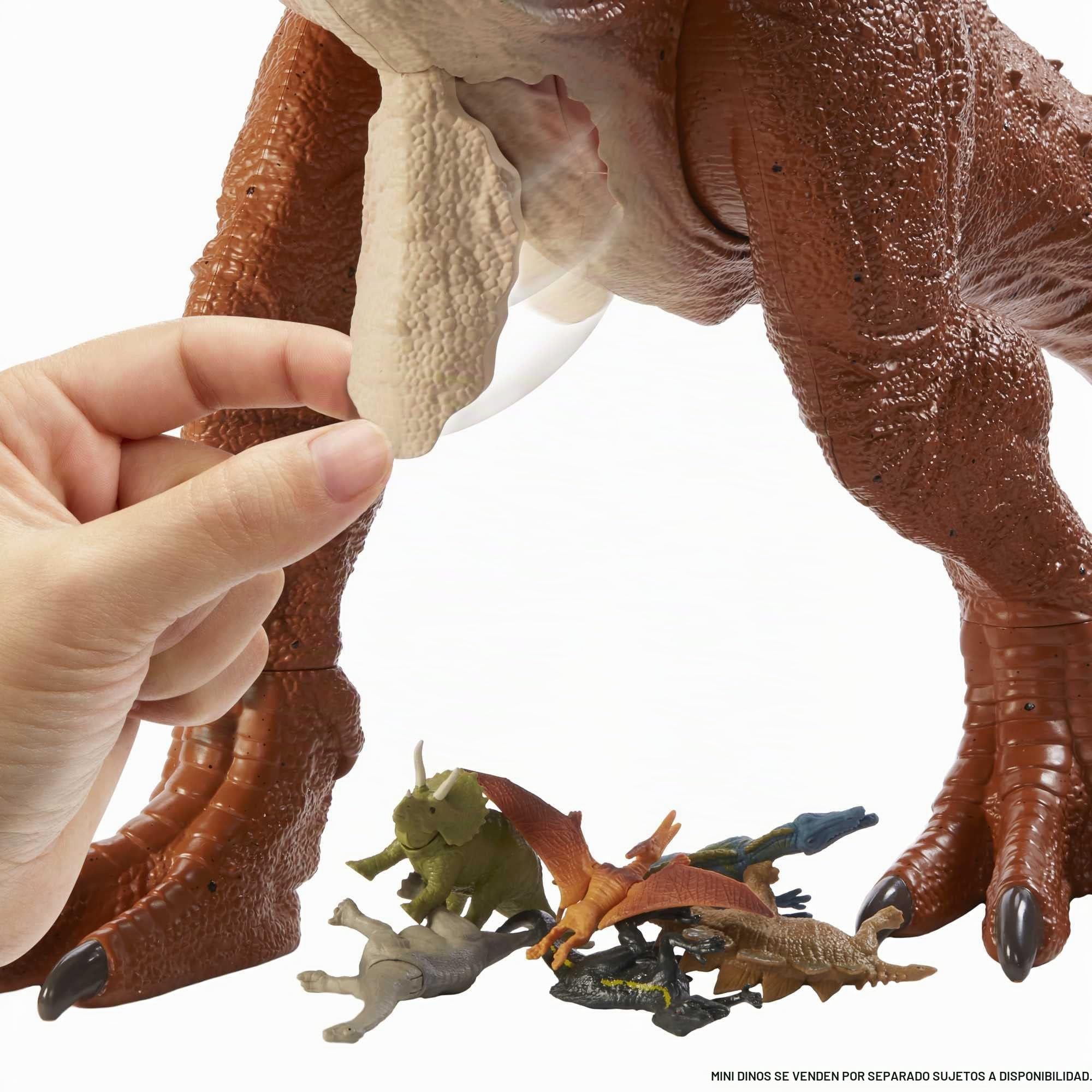 Jurassic World Carnotaurus Super Colosal Dinosaurio articulado 60cm, figura de juguete para niños (Mattel HBY86)