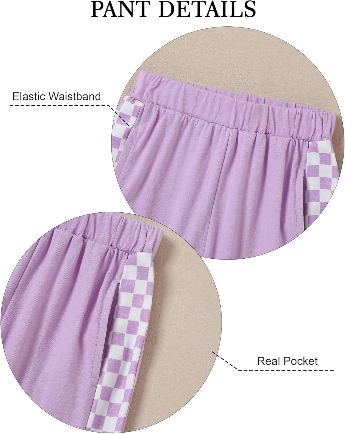 SANMIO Toddler Girl Clothes 2 Piece Outfits Girls Tracksuit Activewear Long Sleeve Checkered Sweatshirts+Sweatpants - Image 7