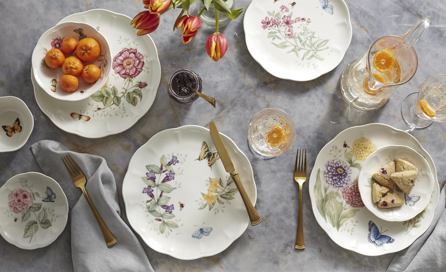 Lenox Butterfly Meadow 18-Piece Dinnerware Set Liberia Ubuy