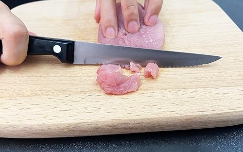 Miniatura 5 de lightahead Acero Inoxidable 13pcs Juego de cuchillos de cocina con bloque de madera de gomaCuchillo de cocinero, cuchillo de pan, cuchillo para