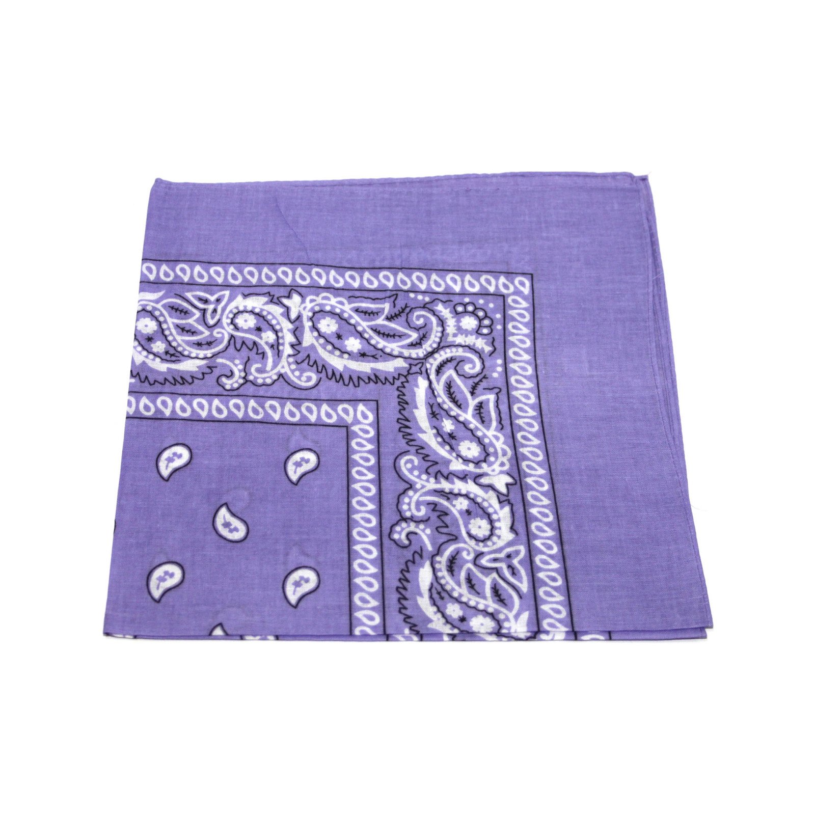 Robelli Men's Purple /Wo's Bandana Head Or Neck Scarves Paisley Pattern 100% Cotton –