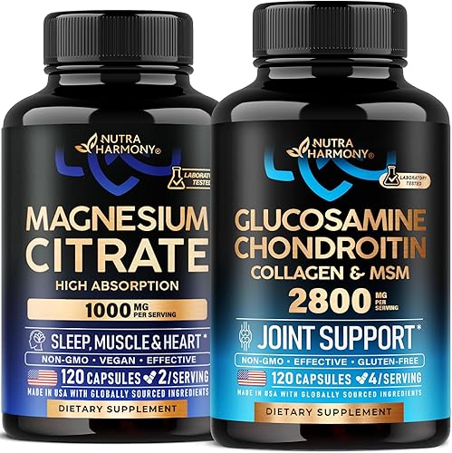 Cápsulas de citrato de magnesio y condroitina de glucosamina