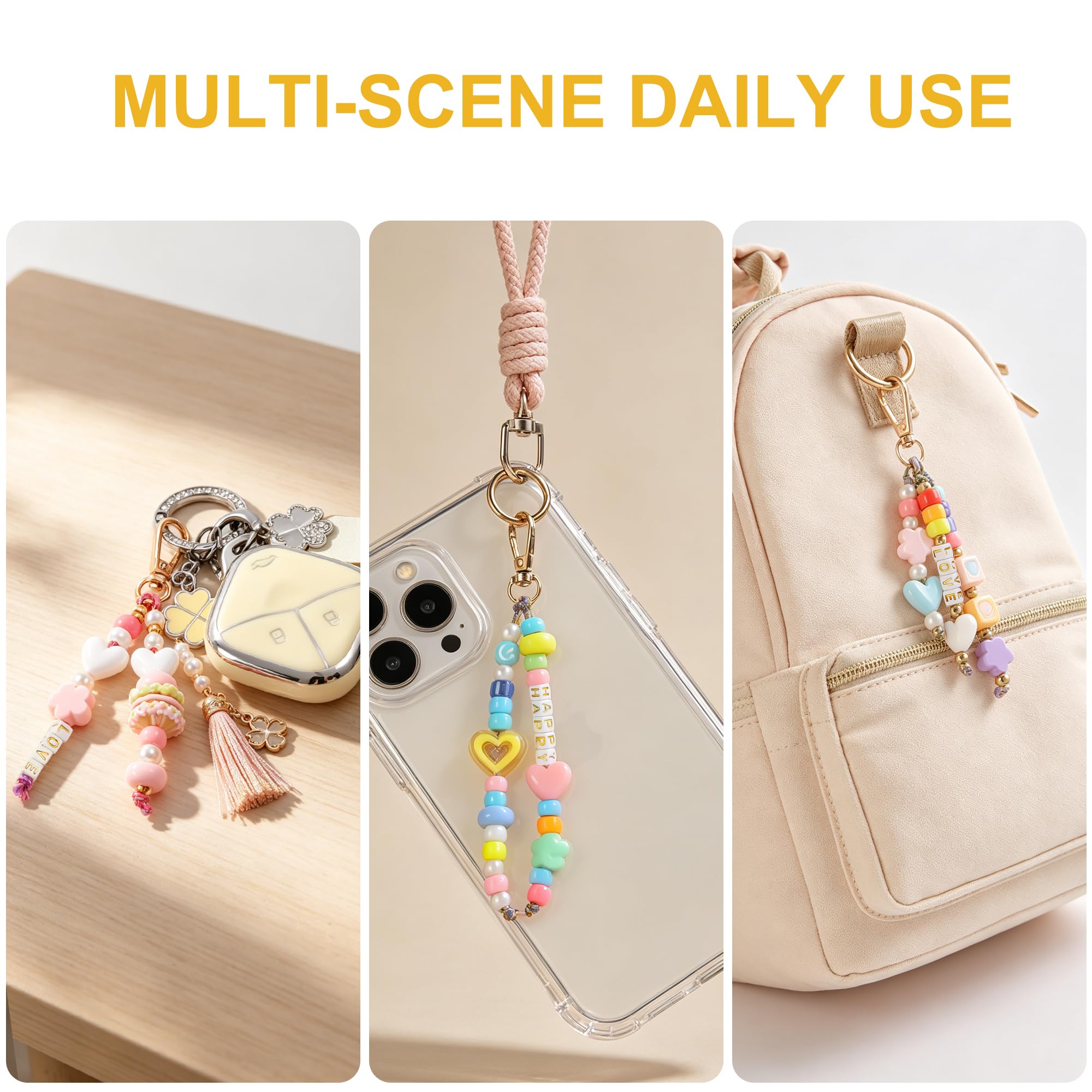 DIY Keychain Making Kit - Beads & Charms -5
