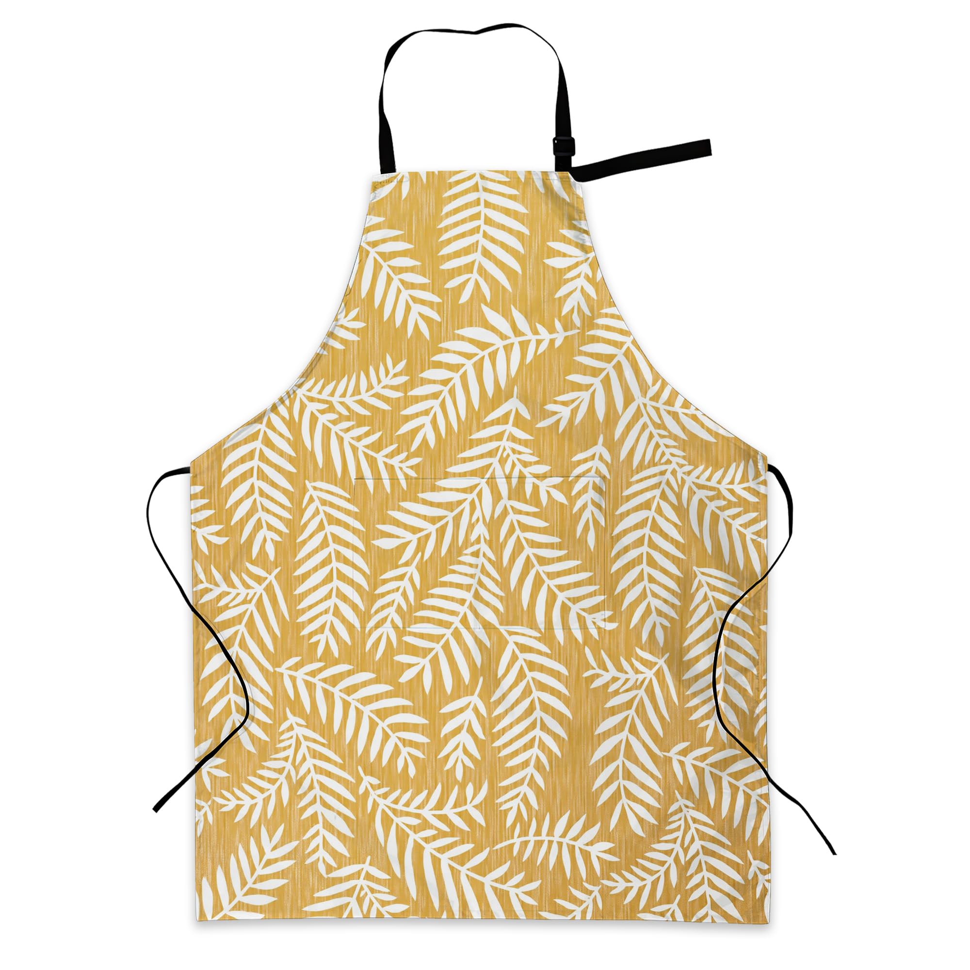 BILANGCE Aprons for Women Men, Sunny Meadow Chef Apron with Adjustable Neck Strap and 2 Pockets, for Cooking, Gardening, Home Kitchen, Restaurant