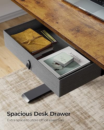 Miniatura 6 de GF-TZESD13V Escritorio para oficina en casa, 55 x 24 pulgadas, rústico