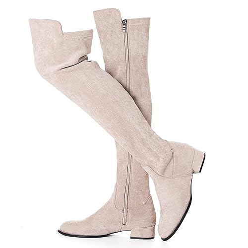 N.N.G Women Over Knee Boots Suede Thigh High Long Comfort