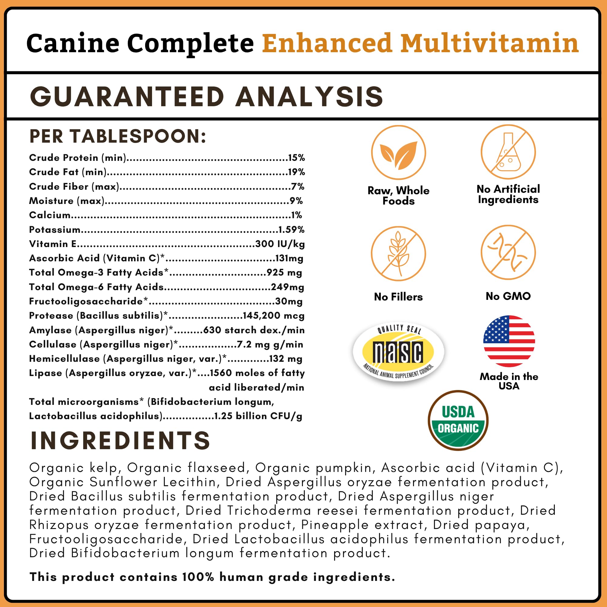 Organic Dog Vitamins with Organic Pumpkin Protein, 1 Lb, 45 Scoops — Amazon image 6