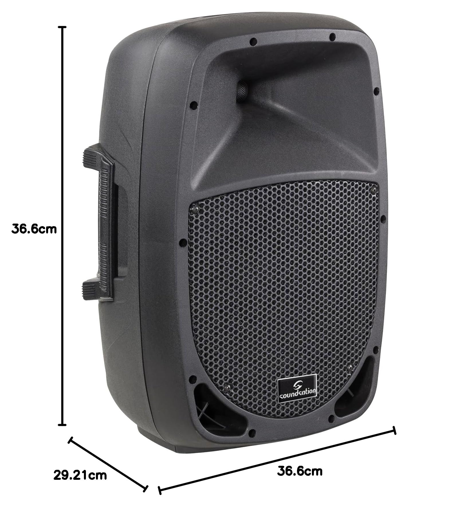 SOUNDSATION GO-SOUND 10A 480W 10" altoparlante attivo in polipropilene a 2 vie, amplificatore classe AB, ingressi Mic/Line, ideale per feste, presentazioni e musica dal vivo