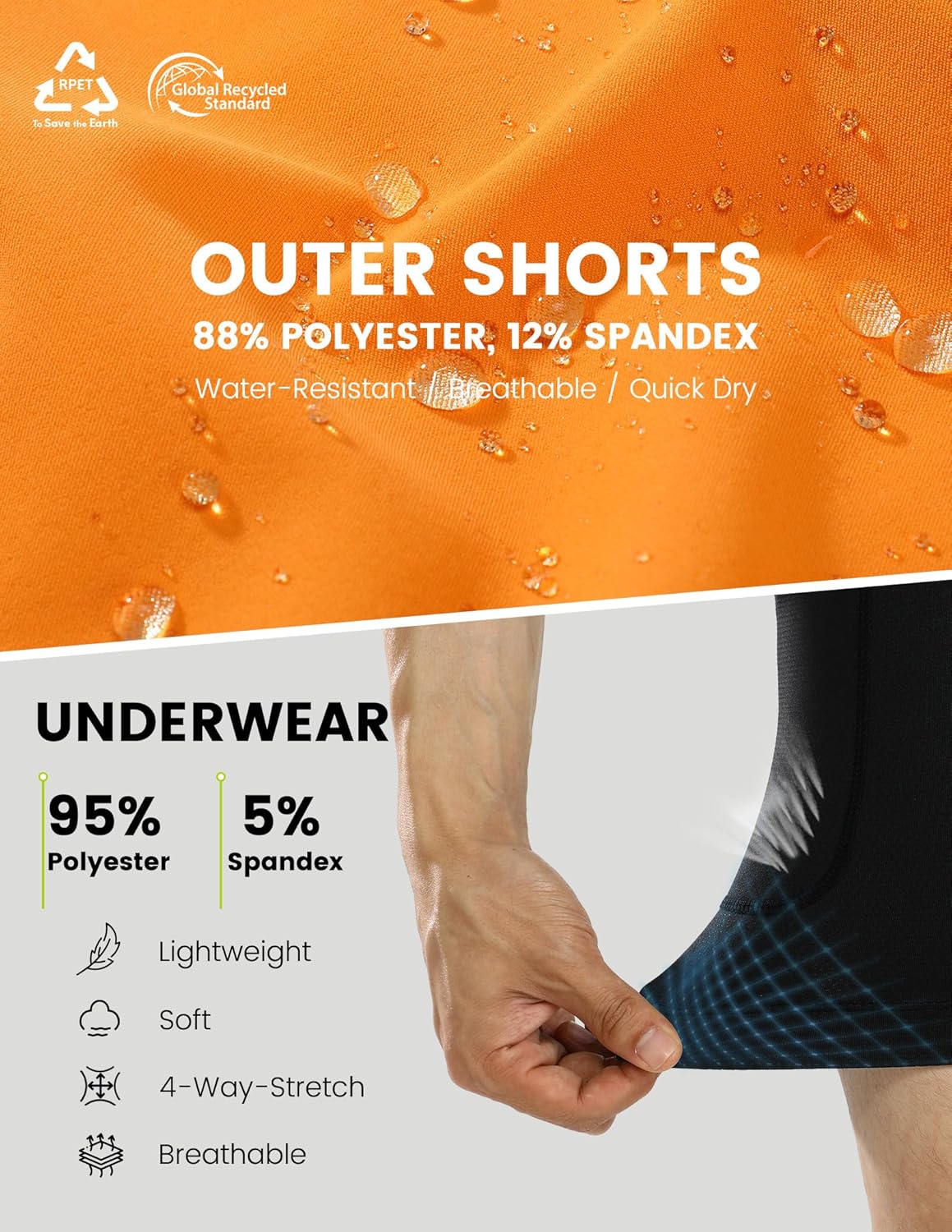 Nepest Mens Mountain Bike Shorts 3D Padded MTB Shorts Bicycle Biking Biker Baggy Cycling Shorts with Zipper Pockets - Image 5