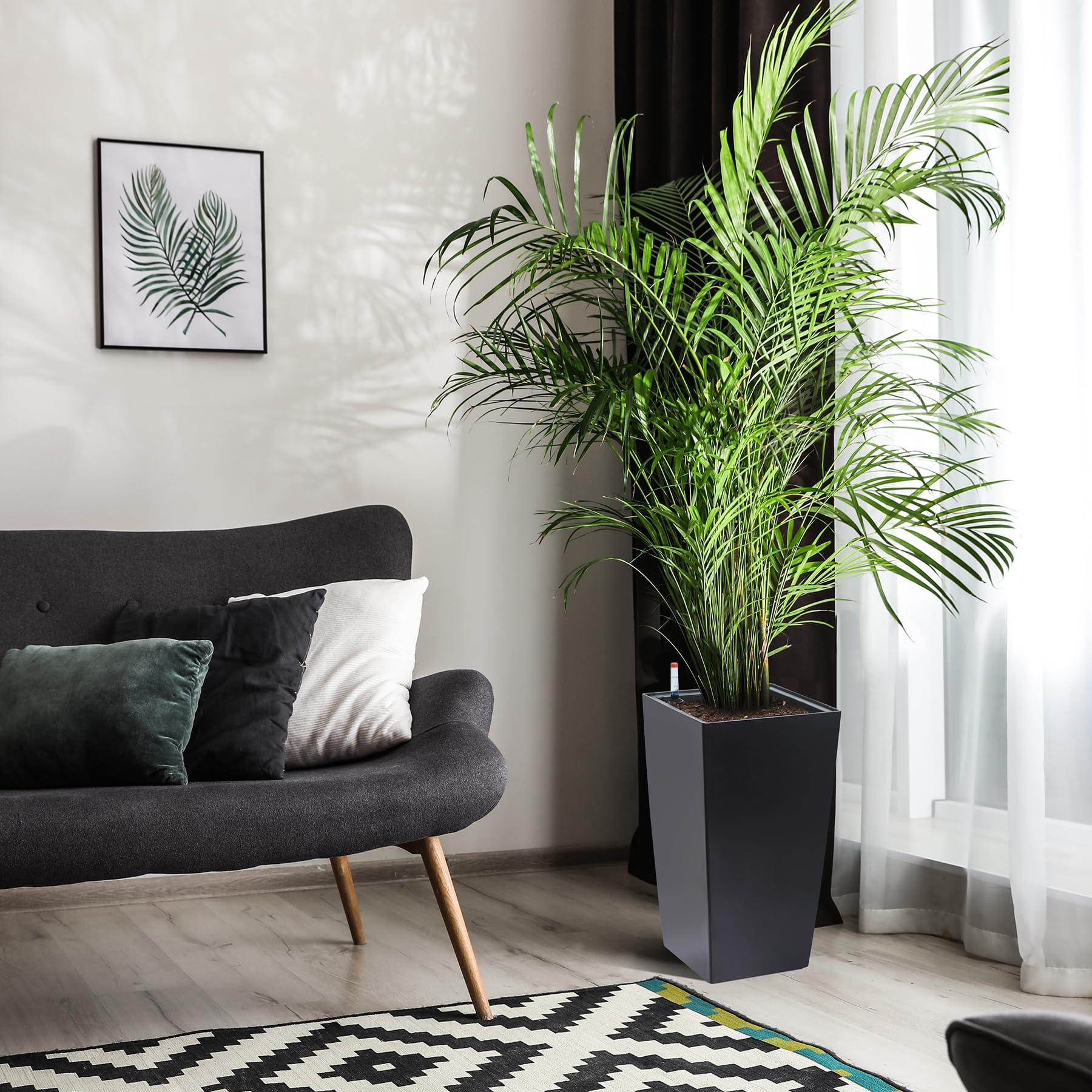 Lot de 2 pots de fleurs de 41 cm de haut, pour intérieur et extérieur