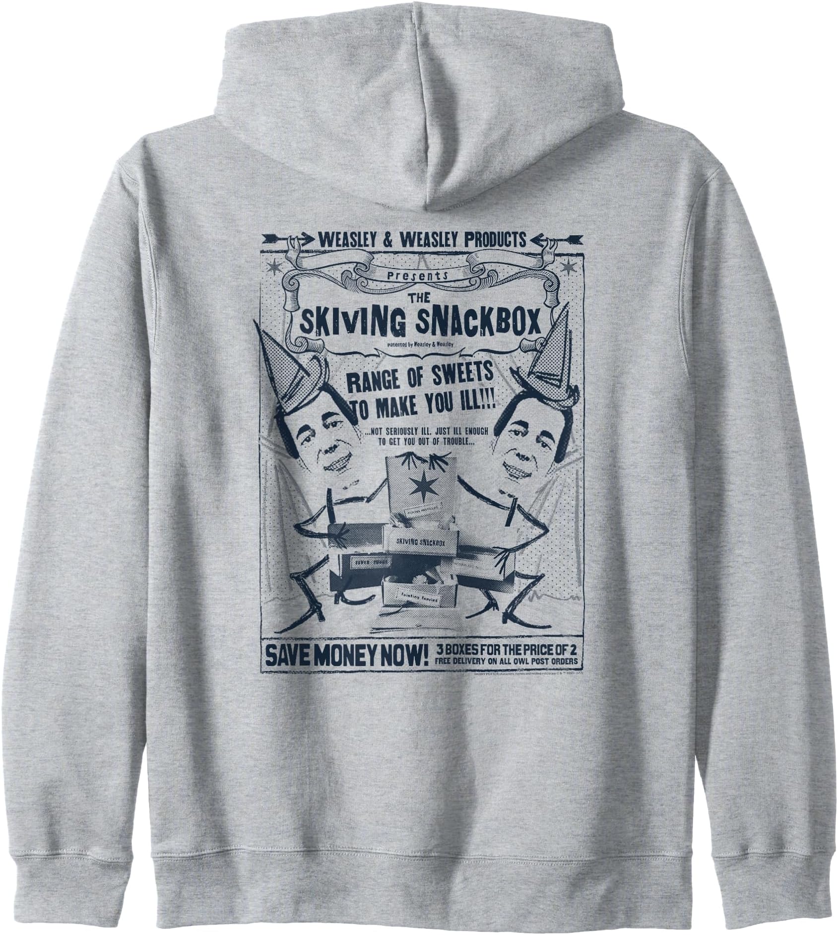Harry Potter Skiving Snack Box Zip Hoodie