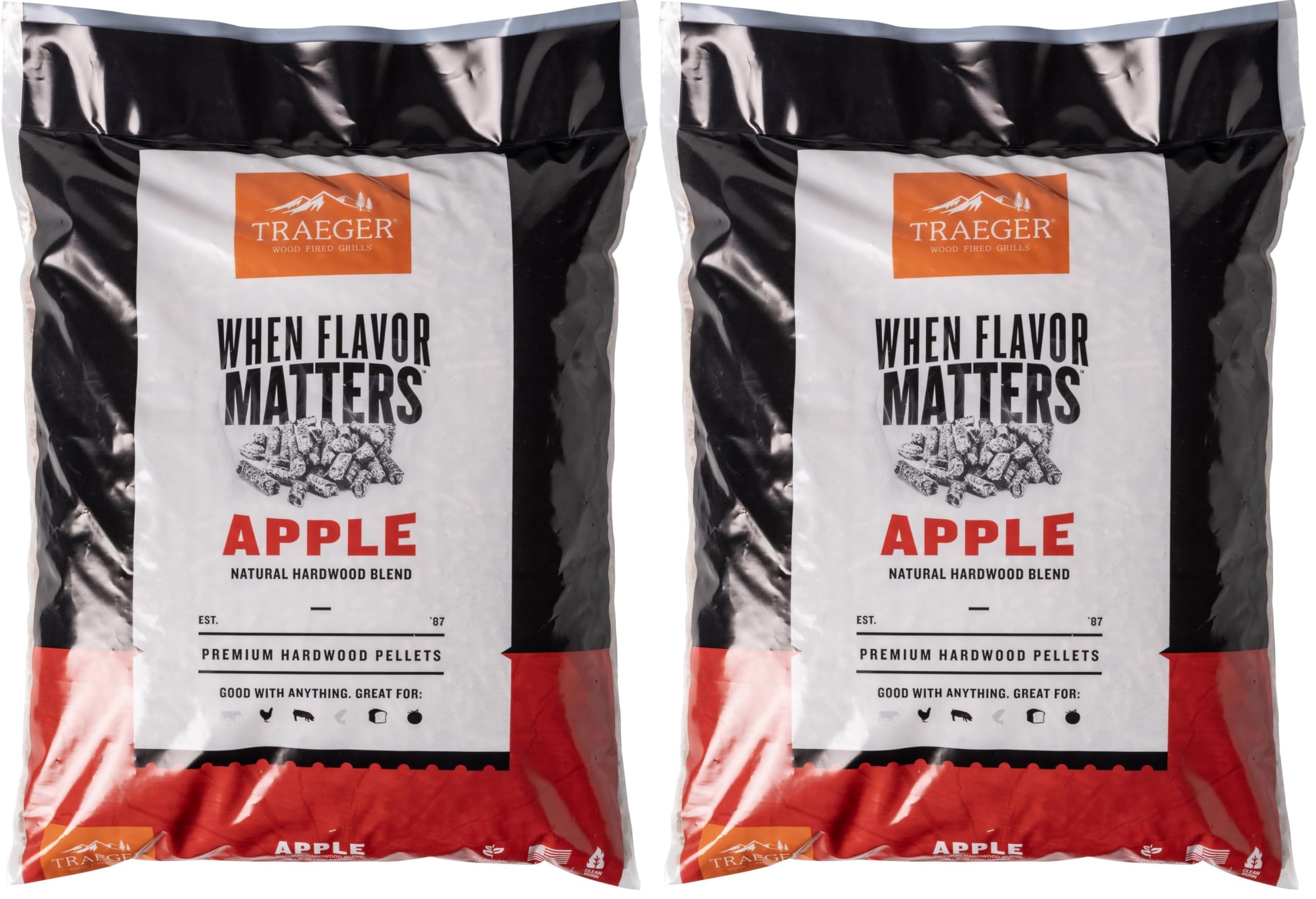 Traeger Grills Apple 100% All-Natural 36lb (2-pack)