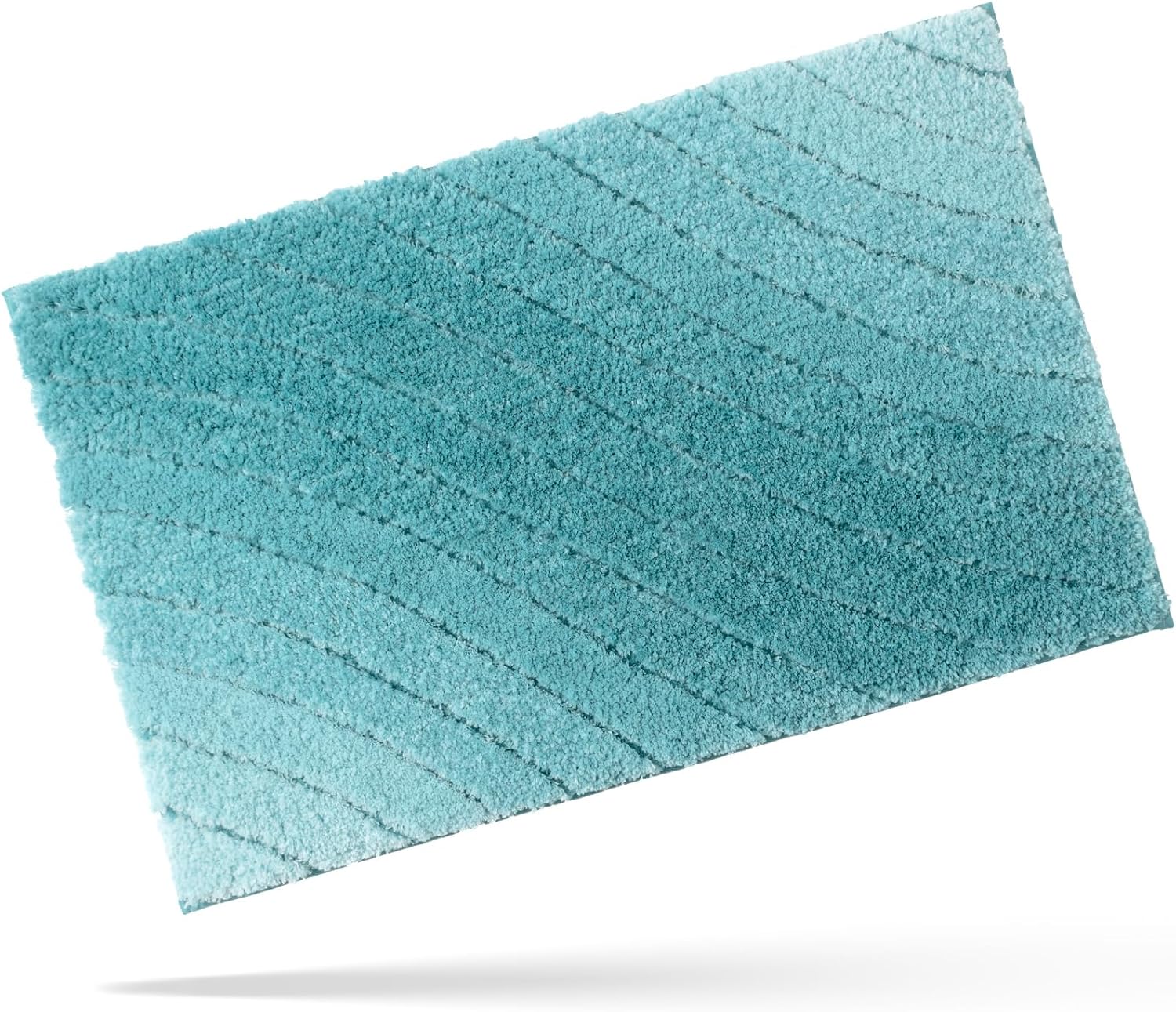 DEXDE Bathroom Rugs Plush Fluffy Microfiber Bath Rugs, Extra Soft and Absorbent Non-Slip Bathroom Mat for Bathroom Floor, Tub, Shower, 20x32 Teal