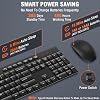 Combo de teclado y mouse inalámbrico, EDJO silencioso tamaño completo USB, 2.4GHz sin retraso, larga duración de batería, para computadora, laptop, PC, Chromebook, Windows (Negro, 1 Paquete) Global Recycled Standard 4