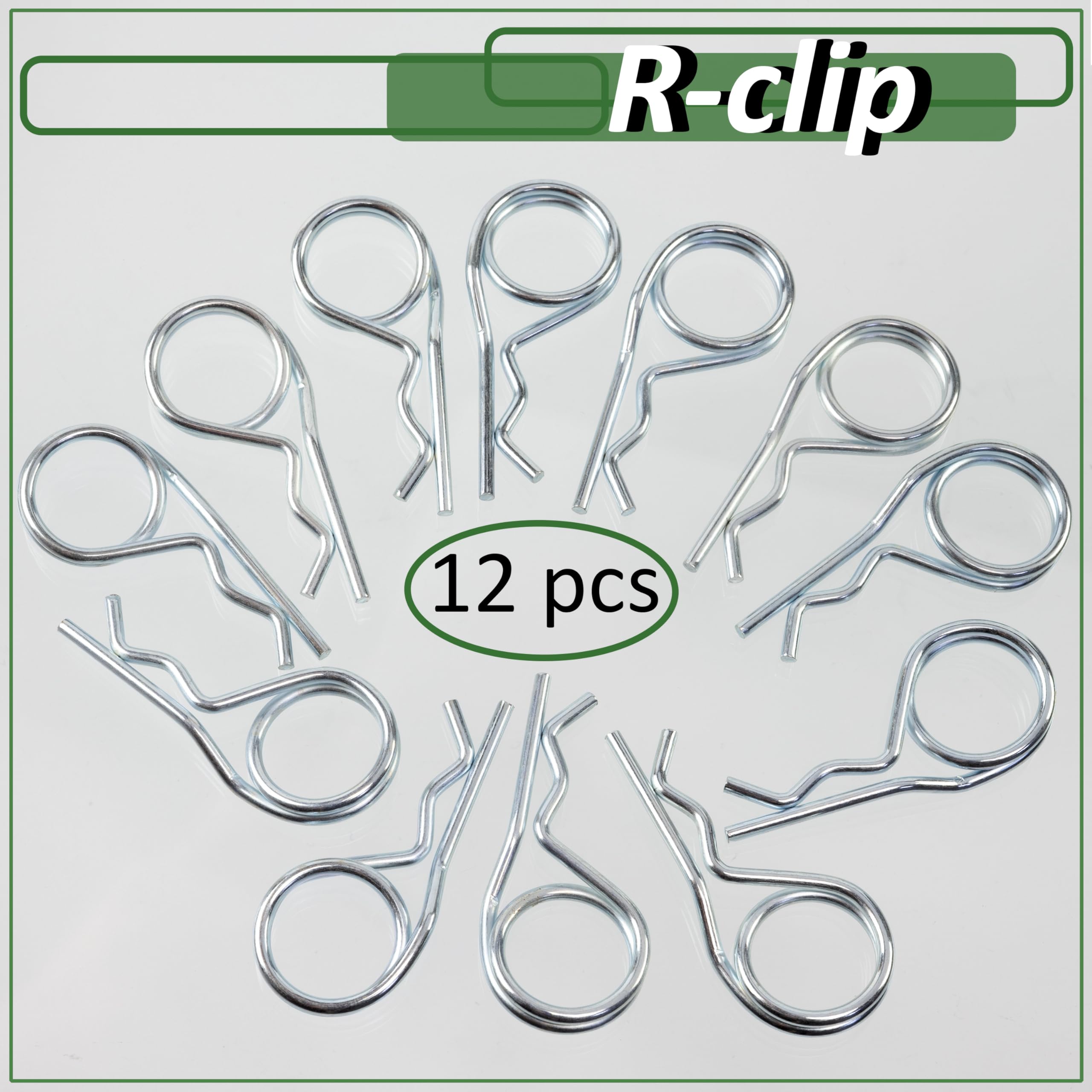 AERZETIX Set 12 Coppiglie Beta Doppia Spirale Ø3.2x61 mm in Acciaio Zincato