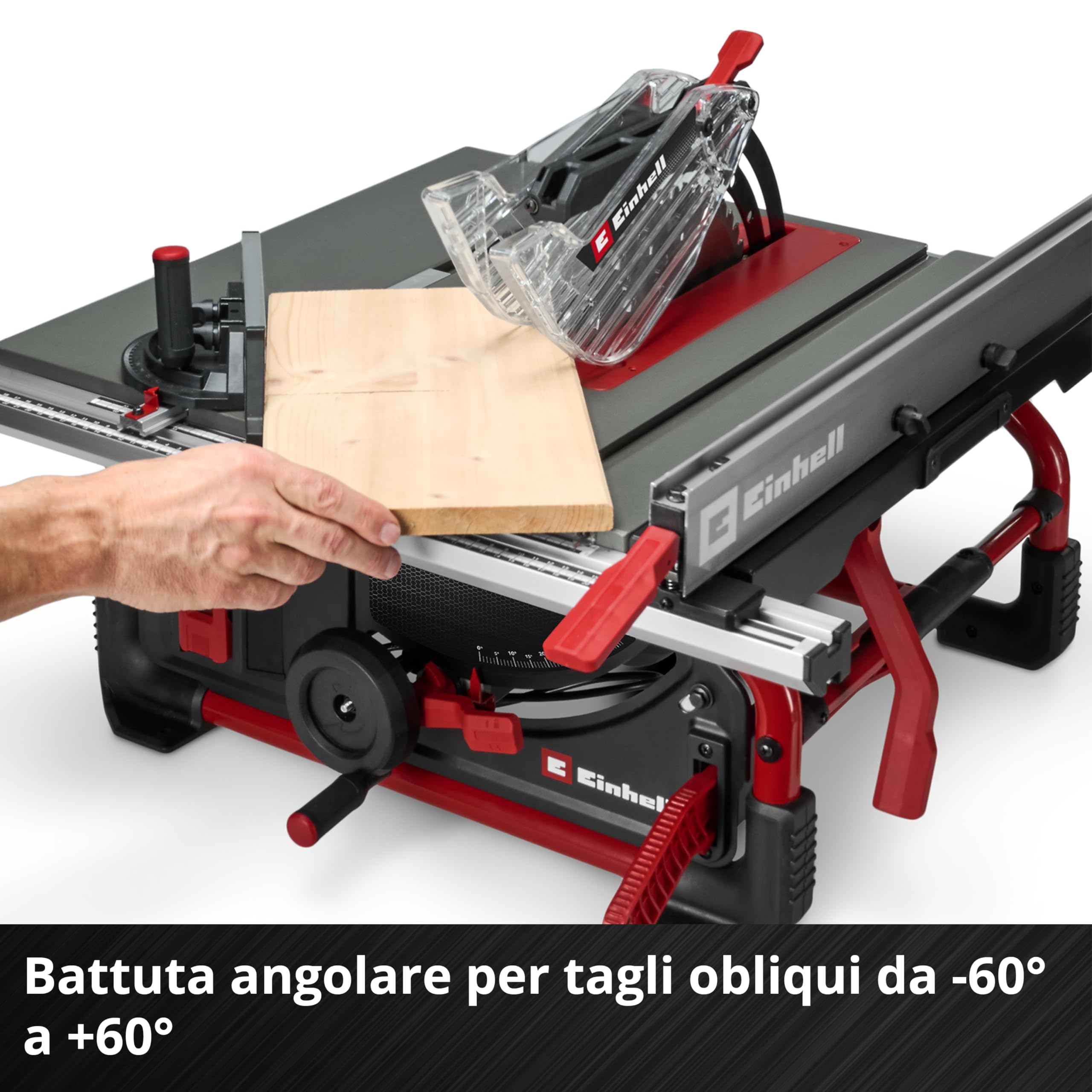 Sega circolare da banco Einhell TE-TS 10 T (2000 W, altezza di taglio 89 mm, lama Ø 254 mm, allargatore da tavolo, guida angolare, guida parallela, asta di spinta, attacco di aspirazione)