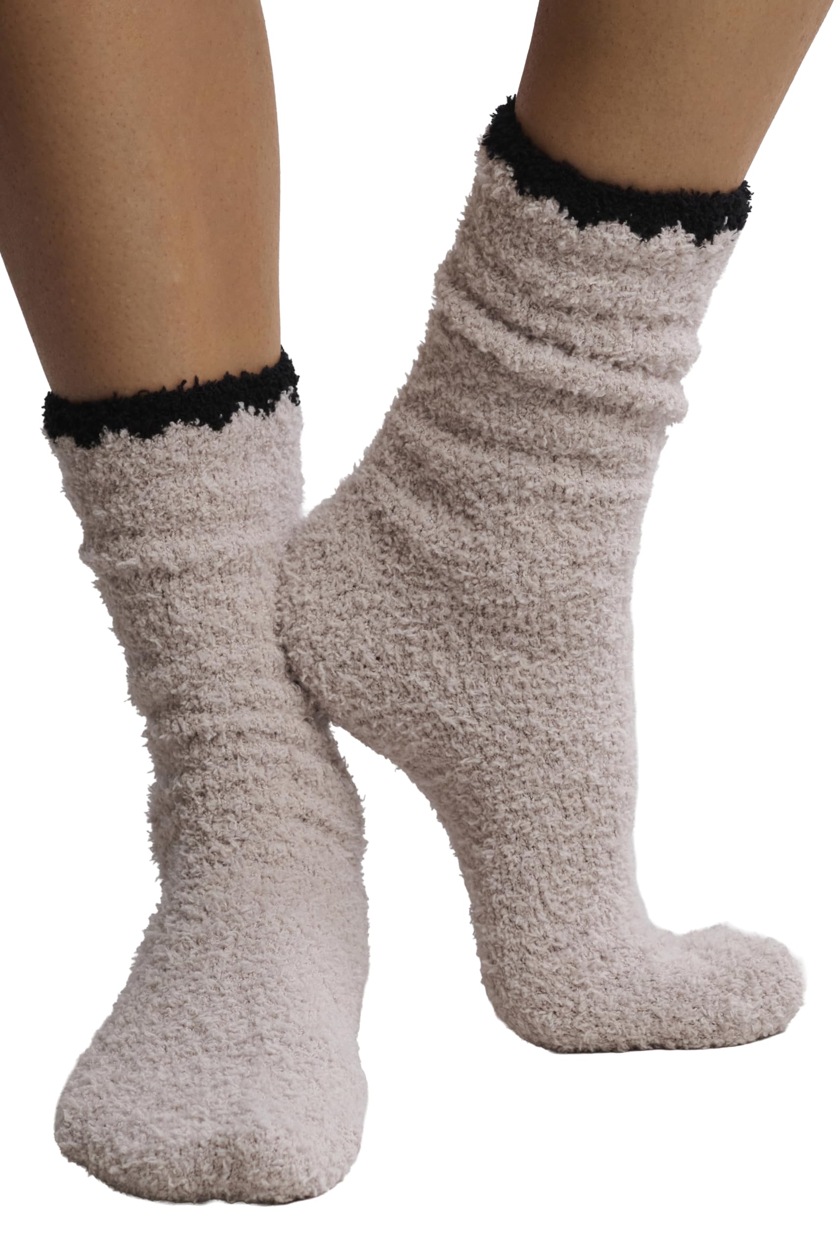 Barefoot Dreams® CozyChic® Blanket Stitch Socks, Stone, One Size