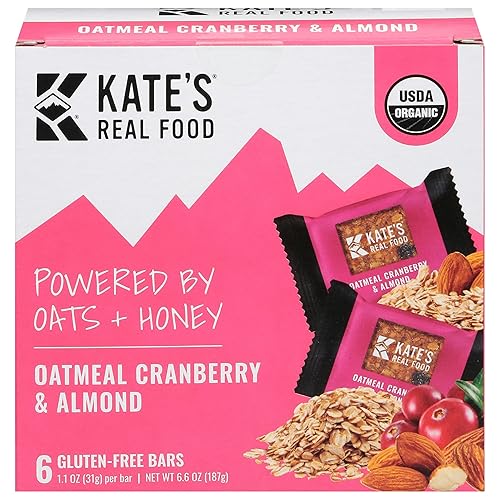 Generic K.ate's Real Food Oatmeal Cranberry and Almond Bars 6.6OZ