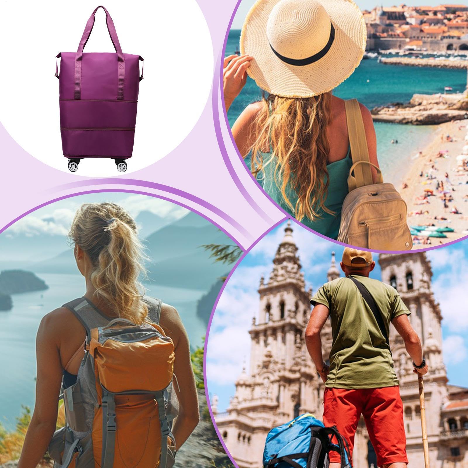 Bolso De Hombro con Ruedas Equipaje Organizador De Mano