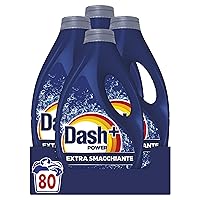 Dash Power Detersivo Liquido Lavatrice, 80 Lavaggi (4x20)