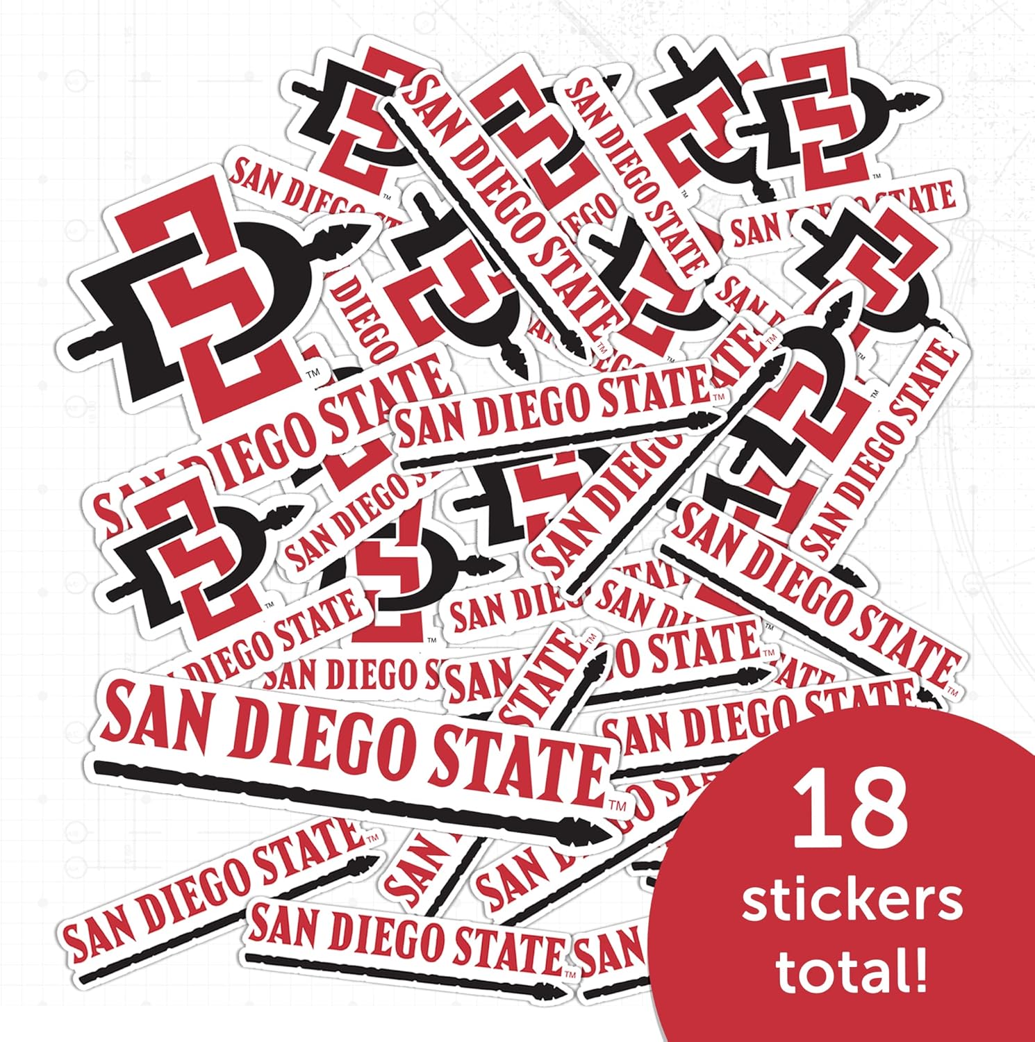 Desert Cactus San Diego State University Sticker Aztecs Vinyl Decals Laptop Water Bottle Car Scrapbook T1 (Type 1-1) - Image 5