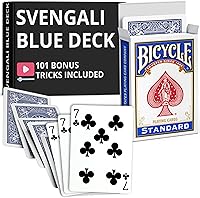 Vista 60 de Ted's Sterling Magic Precision Blue Rider Back Bicicleta Svengali Deck con instrucciones para más de 100 trucos (Reina de Corazones)