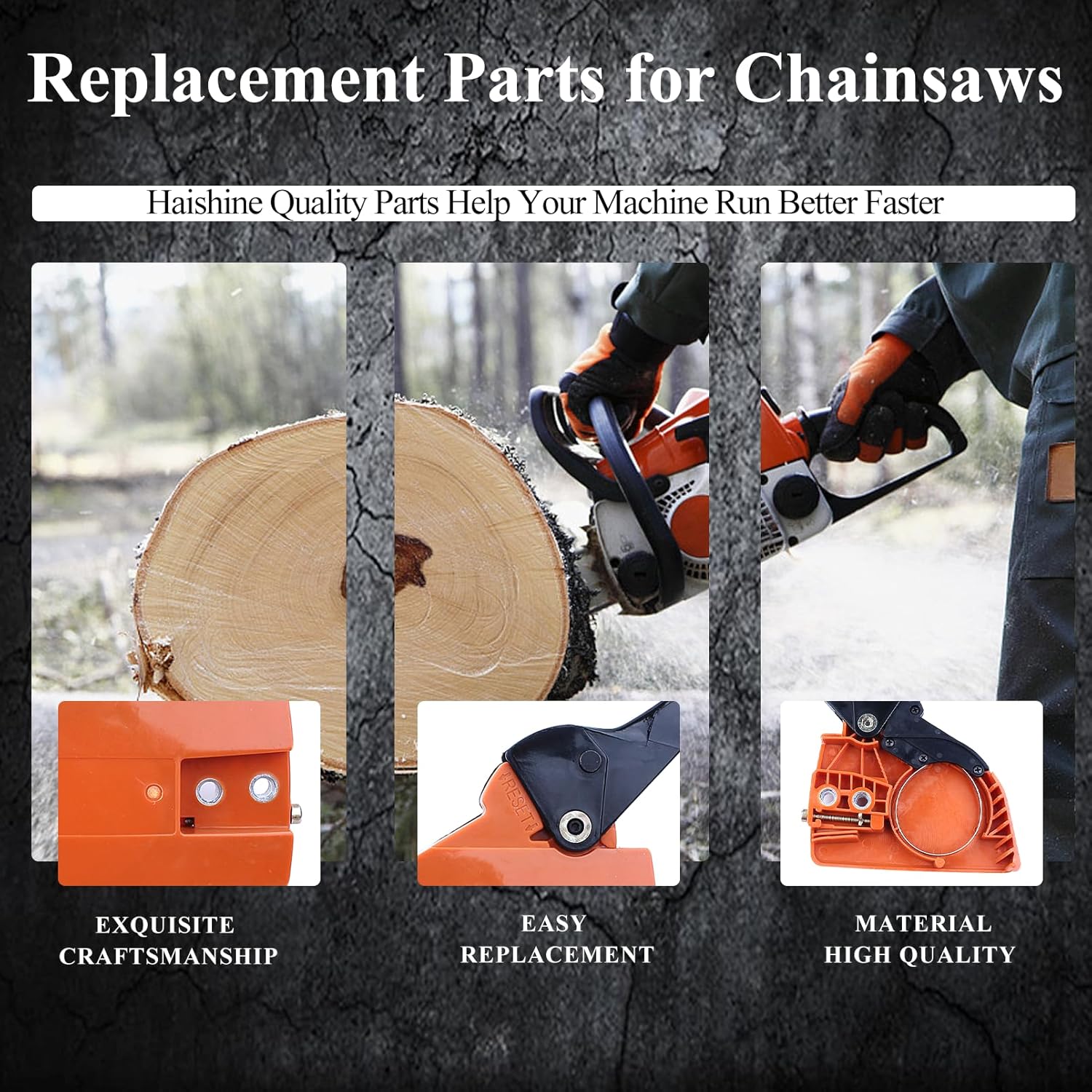 HAISHINE Sprocket Clutch Side Cover Chain Brake Handle Kit for Husqvarna 142 141 137 136 Chainsaw 530054802, 544097901