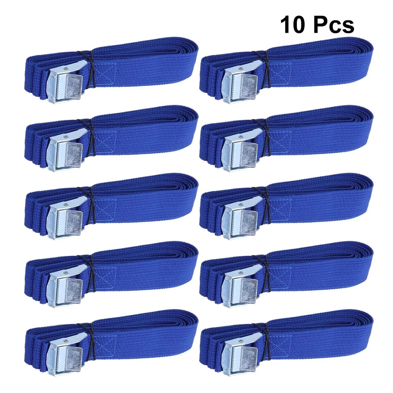 Correas de trinquete Correa de Amarre 2,5 m con Hebilla Nailon for Equipaje, Ganchos aleación Zinc(10PC)