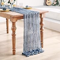 Vista 1 de Serwalin Camino de mesa de gasa de 13 x 35 pulgadas, camino de mesa de gasa para boda, recepción, despedida de soltera, baby shower, camino de mesa