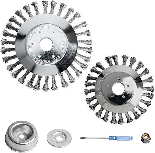 Cuchilla de corte con cable irrompible de 6 y 8 pulgadas para malezas, compatible con cortacéspedes Stihl Hu sqvarna, cabezal de recortadora de