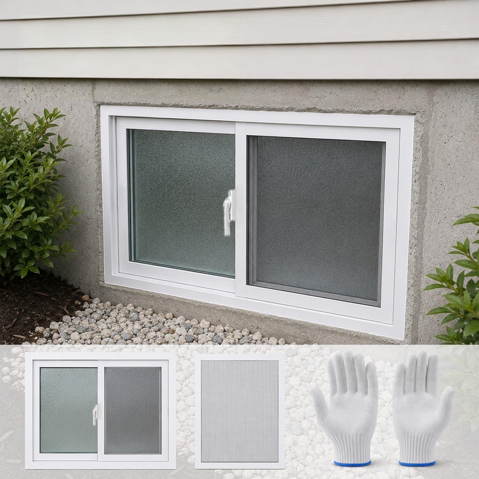 Fenêtre coulissante pour salle de bain vitrage dépoli et moustiquaire