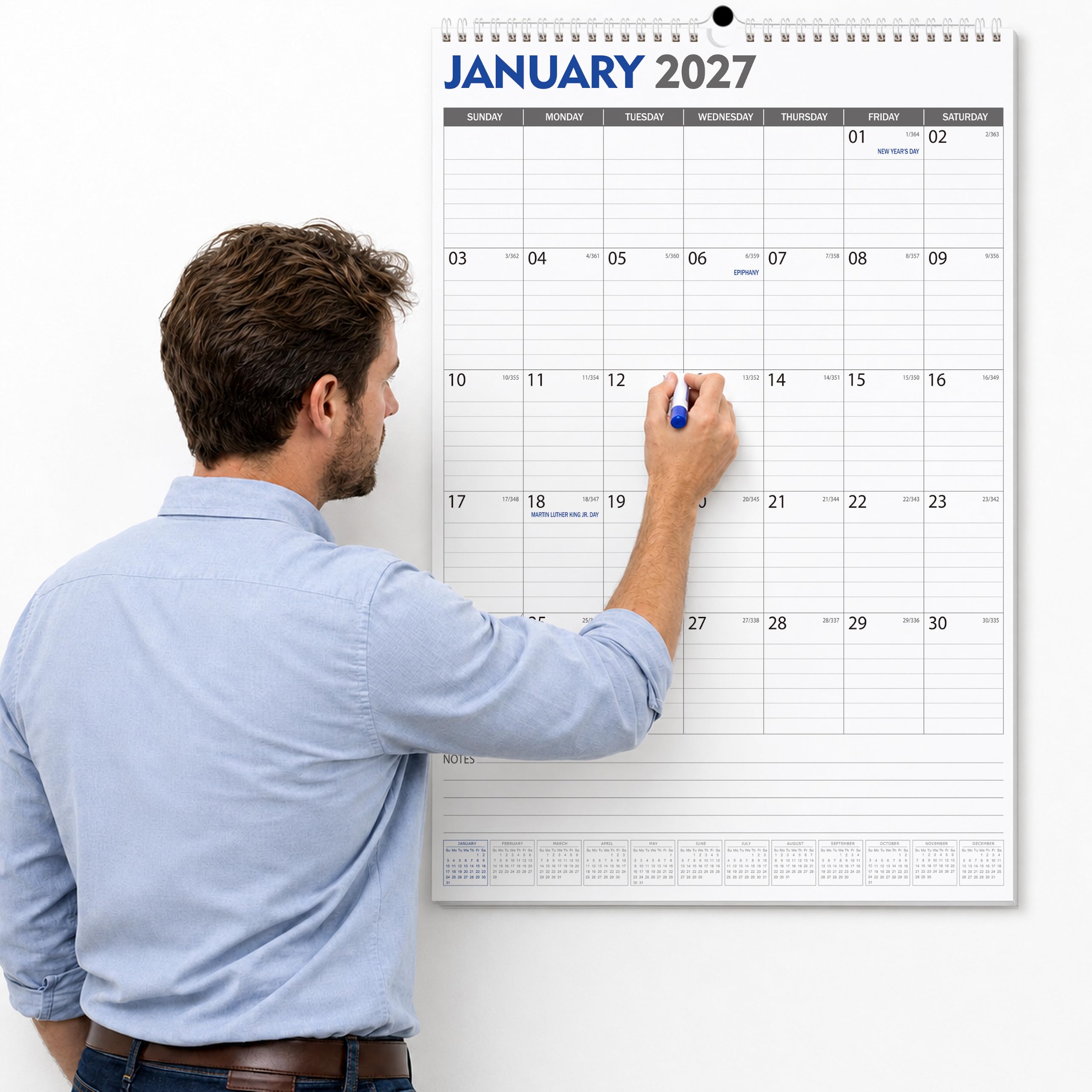 GuassLee Extra Large Wall Calendar 2027-2028, 18 Month, 20"x30"