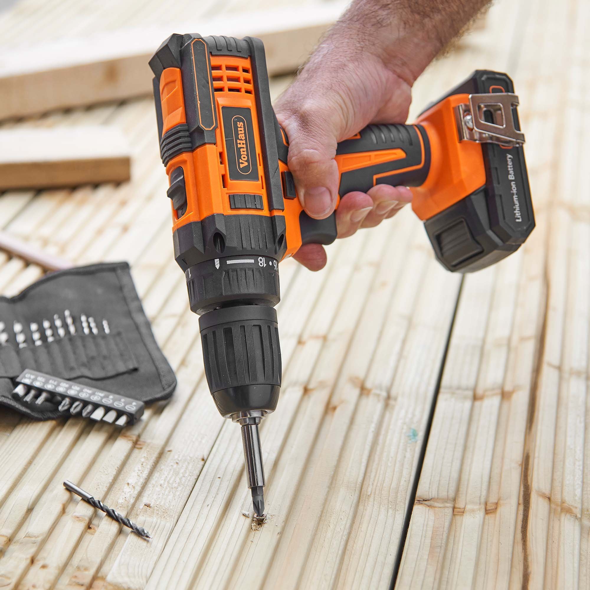 Buy VonHaus Cordless 18V Drill Driver with 1500mAh Liion Battery