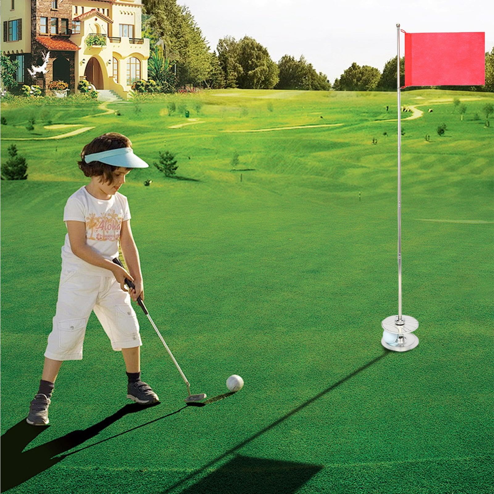 Amazon.co.jp: ゴルフホールカップとフラッグセット、ゴルフピン