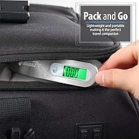 Vista 4 de Fosmon Báscula digital de equipaje (paquete de 2) con pantalla LCD digital, báscula de equipaje con capacidad de 110 libras, báscula portátil
