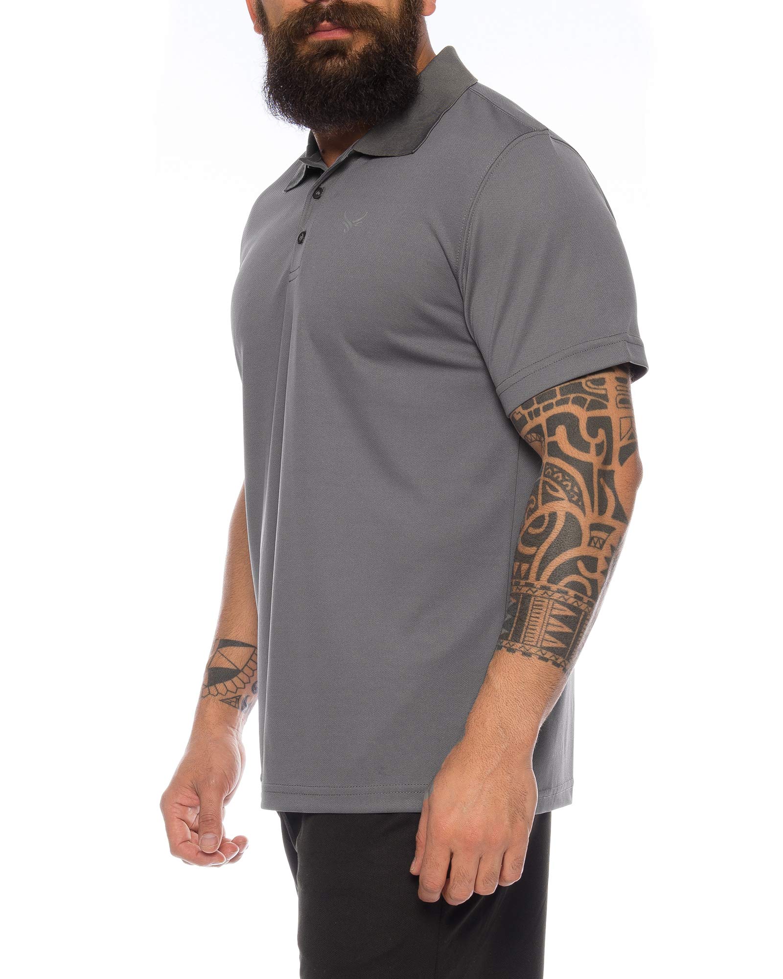 Raff & Taff Polo Shirt Fitness Shirt hochwertiges Atmungaktives Funktionsshirt T-Shirt Freizeit Shirt
