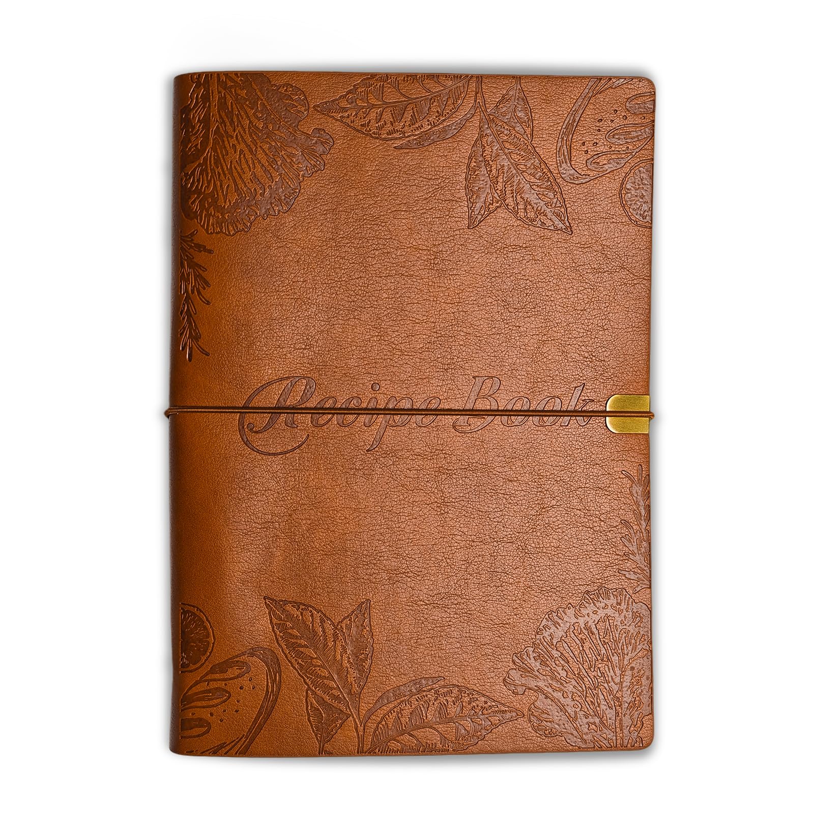 Blank Recipe Book to Write in Your Own Recipes, Leather Cookbook