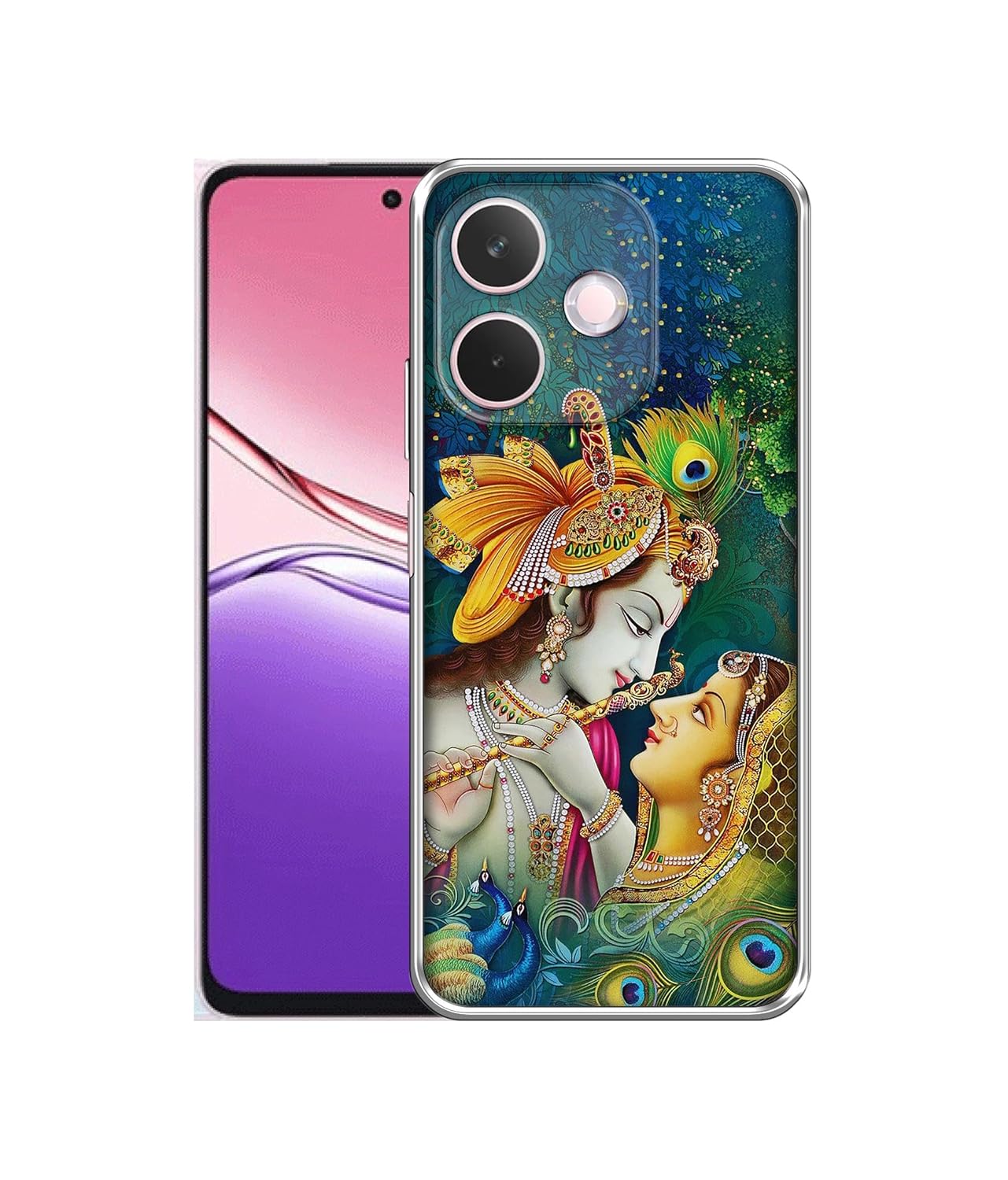 Radha Kishan Love Design Printed Silicon Soft TPU Back Case Cover for Oppo A5 Pro 5G