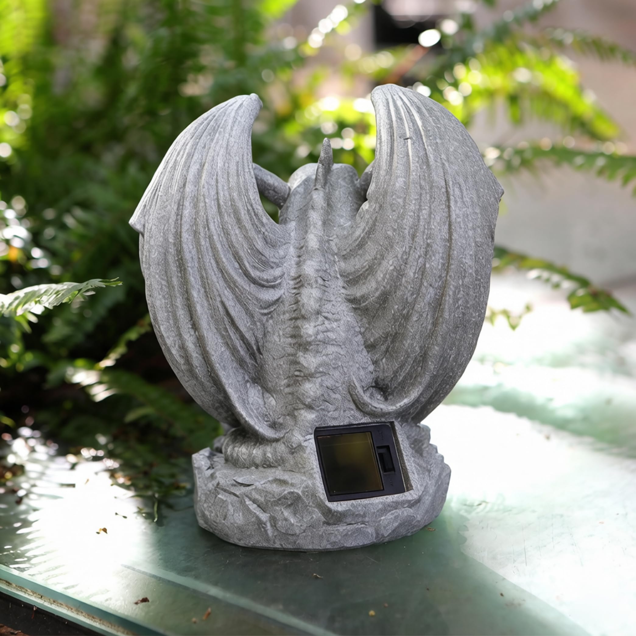 Luci per statuette Gargoyle, confezione da 2 statue per esterni di Halloween ad energia solare
