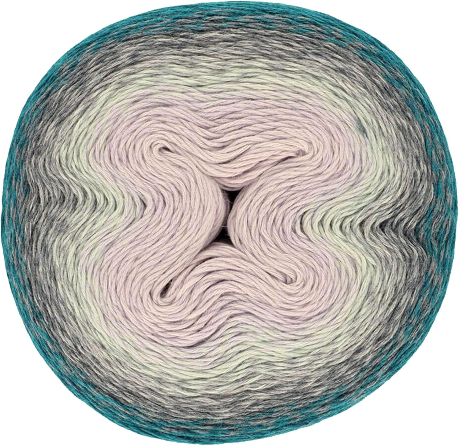 Scheepjes Yarn Woolly Whirl -1111 Yards,70% Cotton Yarn for Crocheting,30% Wool Yarn Knitting Yarn Kit & Crafts,Softly Color Changing Crochet Kit,Extra Large Acrylic Yarn Cake(Sugar Tooth Centre)