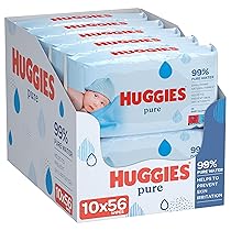 Huggies – Salviettine Pure per bambini, 10 confezioni da 64 pezzi