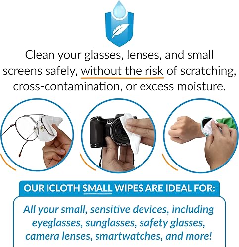 Miniatura 3 de iCloth Toallitas de limpieza para lentes toallitas de limpieza de lentes y limpieza de pantalla fáciles y rápidas para toallitas fiables y sin rayas