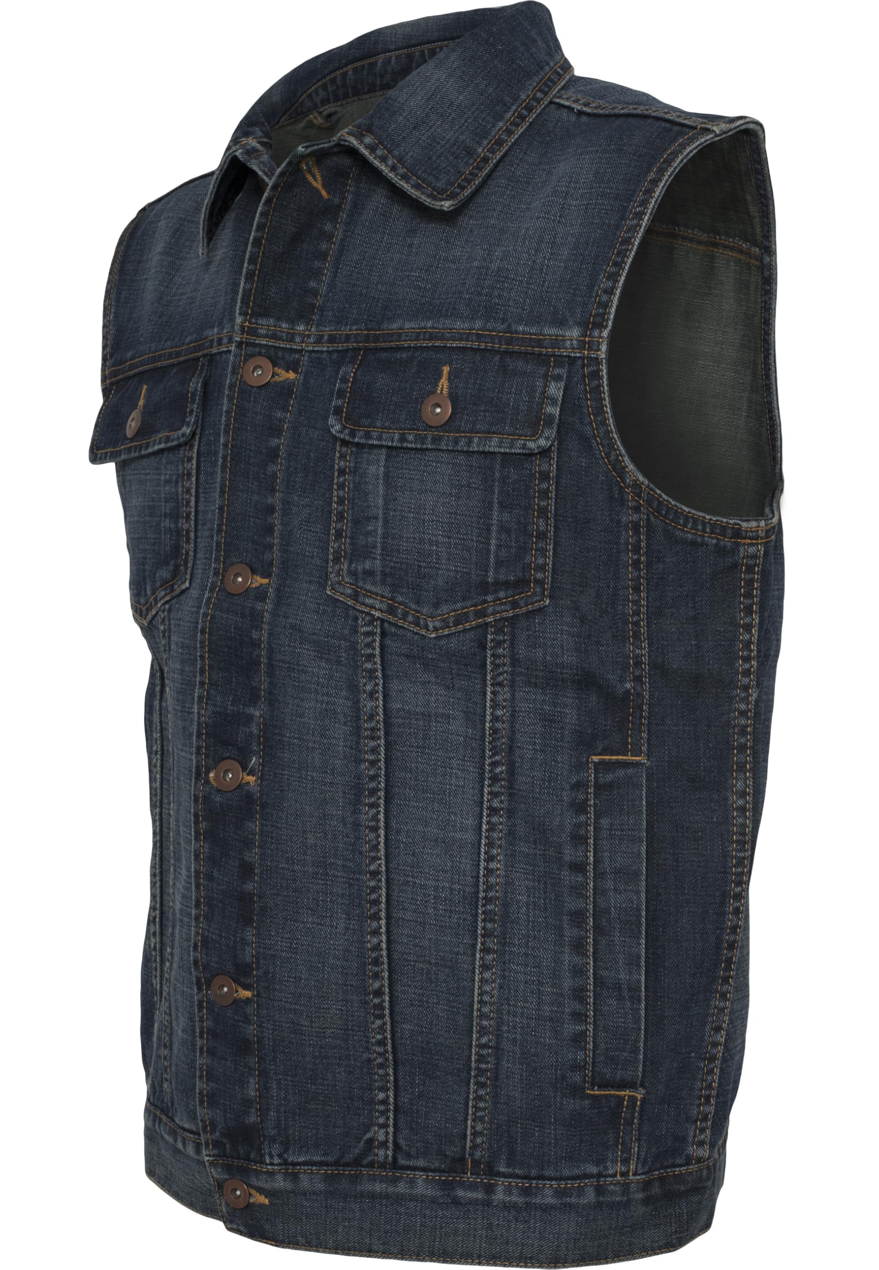 Urban Classics Chaleco Tejano Hombre Chaleco Azul claro Regular