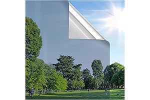 rabbitgoo Mirror Tint for Home Windows - Silver 17.5” x 6.5’ Privacy Film